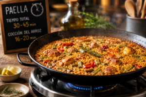 cuánto tarda en hacerse una paella