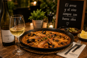 qué vino tomar con paella